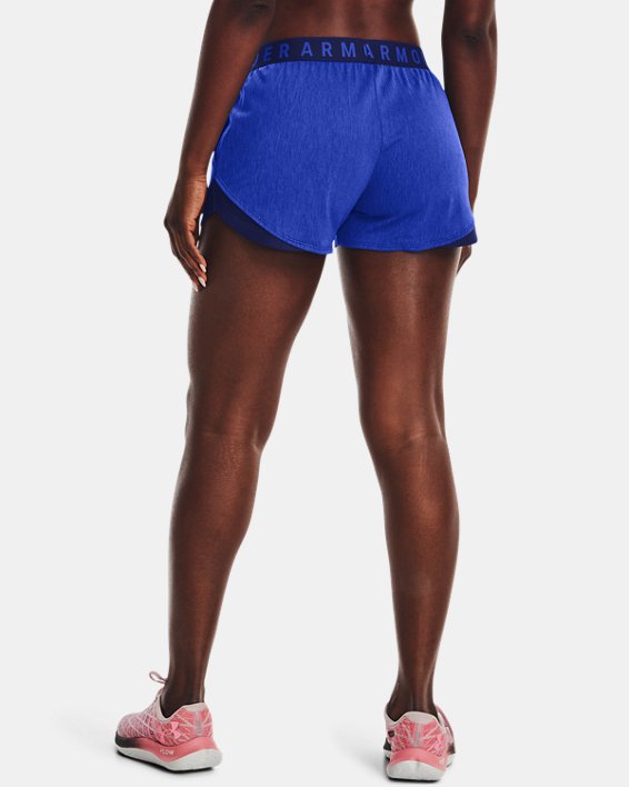 Women's UA Play Up Shorts 3.0 Twist, Blue, pdpMainDesktop image number 1